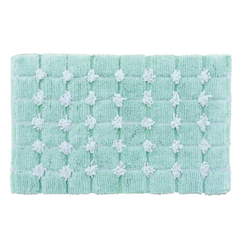 Swanley Cotton Non-Slip Bath Rug, Teal