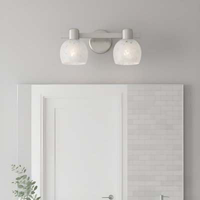 Layton 2-Light Brushed Nickel Vanity Light
