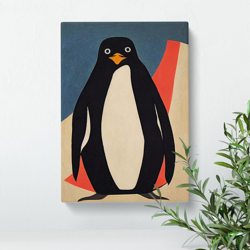 Penguin Abstract Art No.6 - Wrapped Canvas, 76cm H x 50cm W x 3cm D