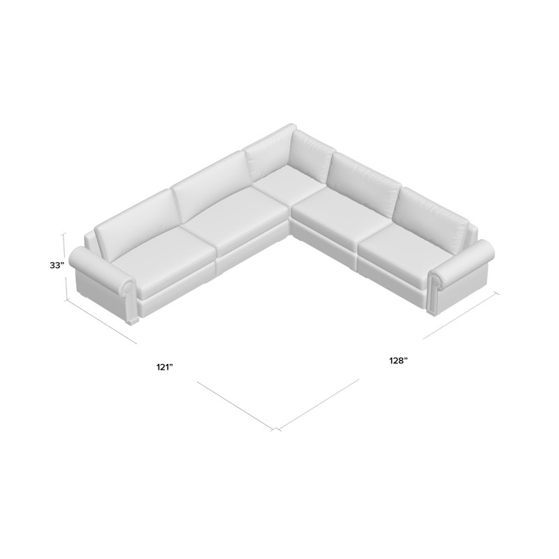 Mosely Upholstered L-Shaped Sectional Symmetrical, Charcoal Revolution®
