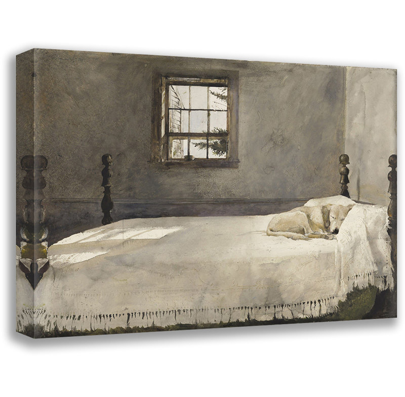 Chambre à coucher principale par Andrew Wyeth, toile tendue avec châssis, H 28 po x l 40 po