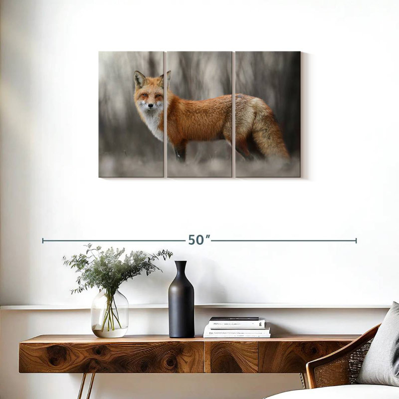 Charming Red Fox, 20" H x 33" W