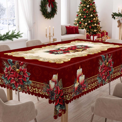Nappe rouge en polyester lavable