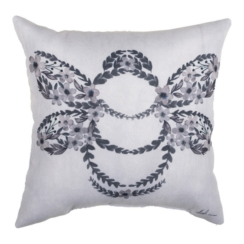 Bee Noir Throw Pillow 12" x 12"