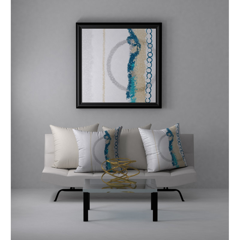 Abstract Reversible Throw Pillow, 20"x20"