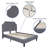 Aluino Arched Button Tufted Upholstered Platform Bed Frame - No Box Spring Required-395099097-395099103