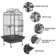 160cm Iron Play Top Floor Bird Cage with Wheels