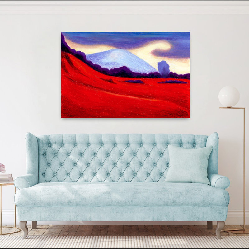 Contemporary Art Abstract Contemporary Mountain Nature Wall Art by Julie Lesouef - Wrapped Canvas Print