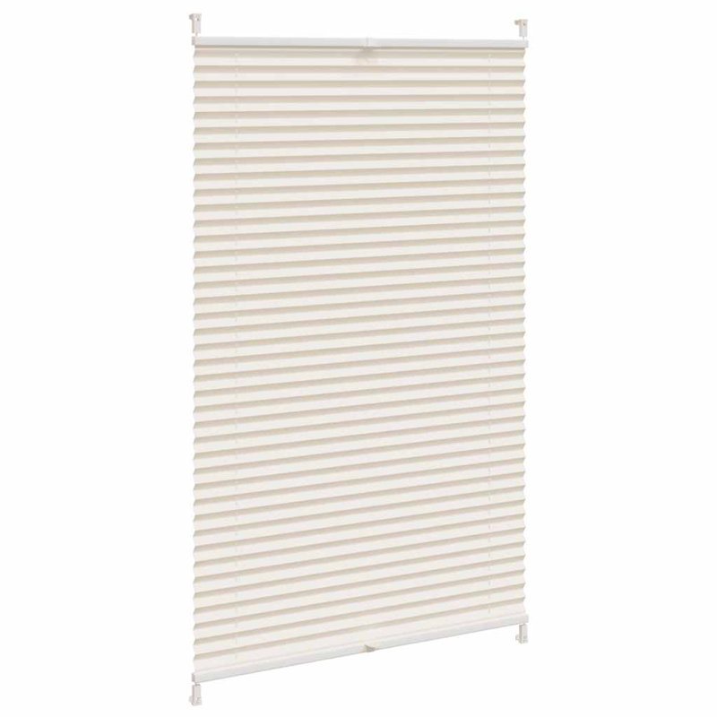 Room Darkening Pleated Blind, Cream, 90cm W x 100cm L
