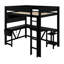 Lit mezzanine multifonctionnel avec bureau intégré, tablettes, DEL et port de charge-129169214