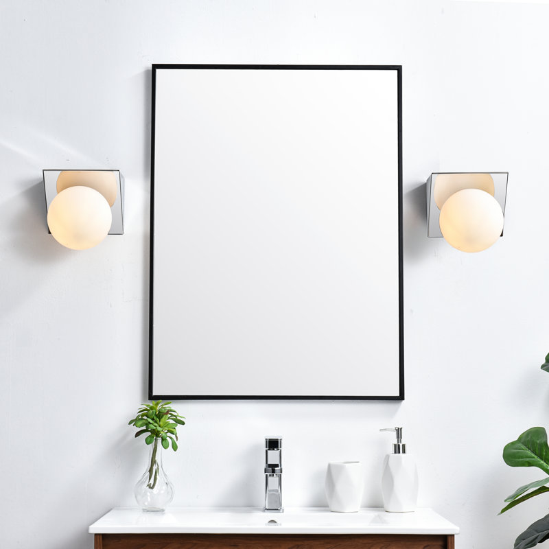 Darrik Flush Mounted Sconce, Chrome, 1 Light, 8" H x 7" W x 7" D