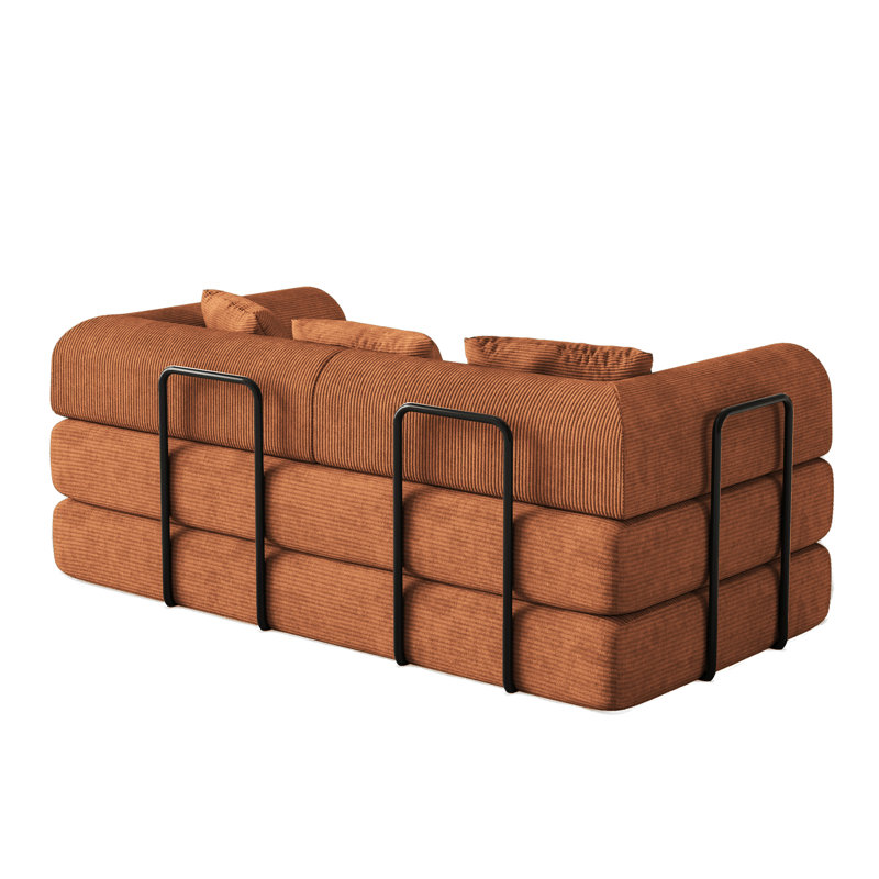 Canapé convertible Adame Boneless, Orange