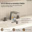 Widespread Bathroom Faucet 3 Hole, 2-handle Bathroom Sink Faucet with Drain Assembly-79598405