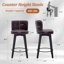 Tabouret de bar et de comptoir pivotant rembourré en bois massif-869855517-1026101384