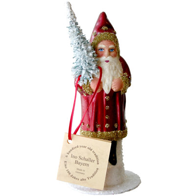 Contenant à schaller papier mache pour vêtements de noël et sapin de neige