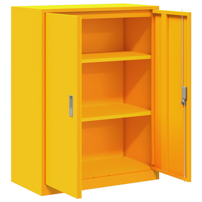 Storage Cabinet, Mustard Yellow