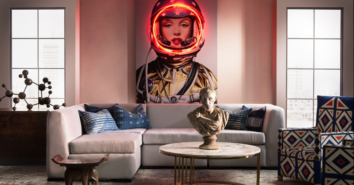 Andrew Martin Juno Wing Back Side Chair in Orange Perigold