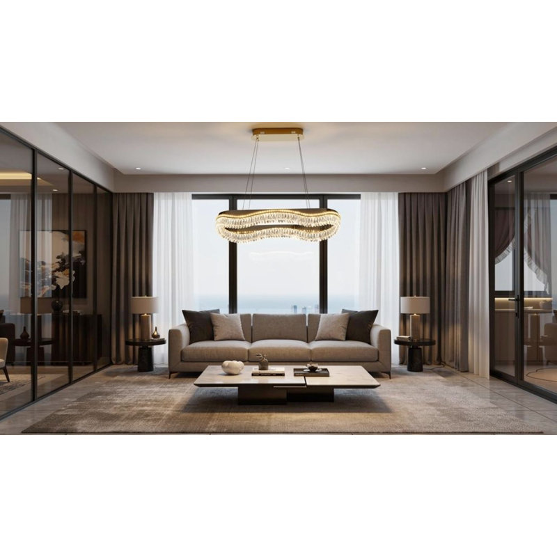 Lustre en cristal Modern Wave