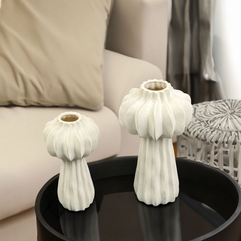 Mirsie Ceramic / Porcelain Table Vase, Ivory