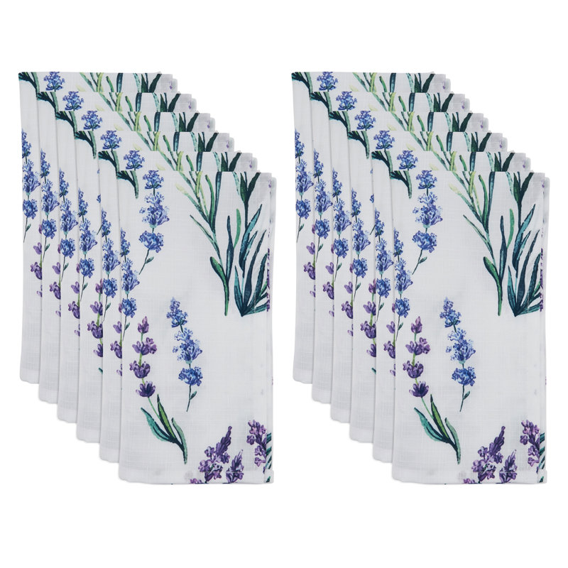 Lavanda Collection Polyester Floral Square Napkin