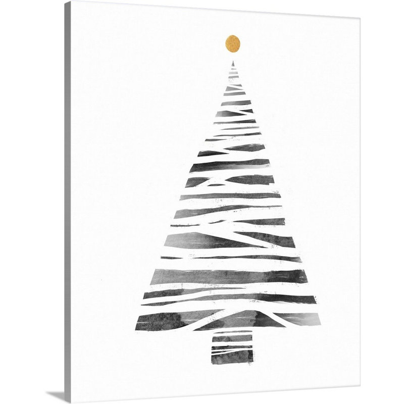 Arbre de Noël I - reproduction d'art sur toile, H 20 po x l 16 po x P 1,25 po, Toile tendue