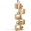 167cm H x 61cm W Bamboo / Rattan Geometric Bookcase