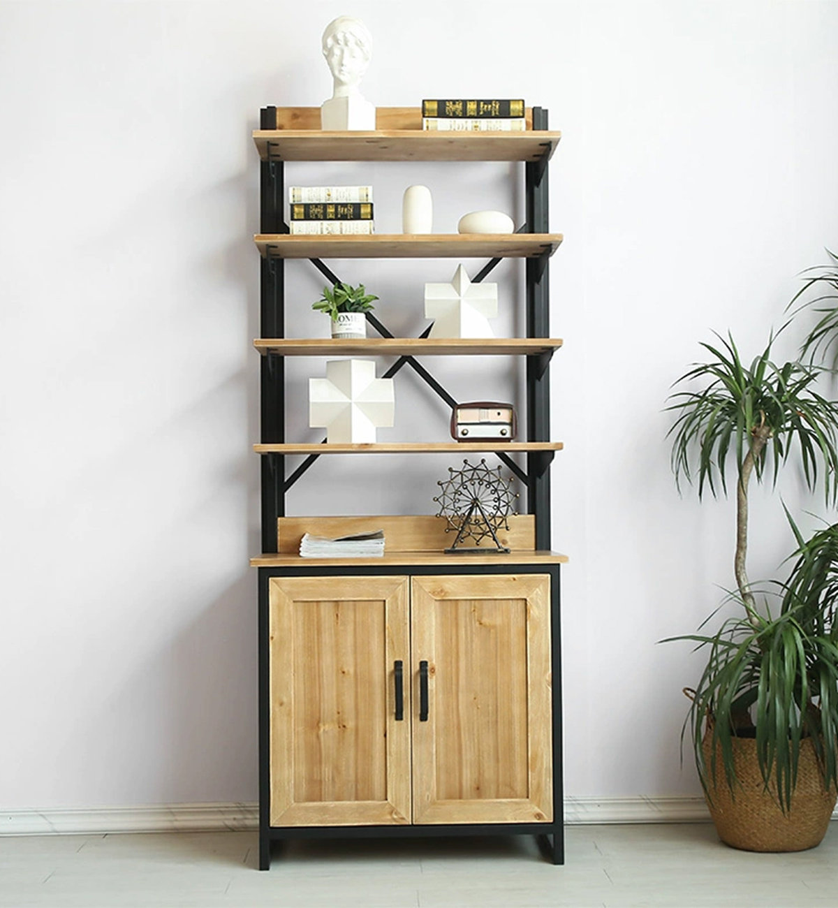 View of 17 Stories Vintage Wrought Iron Display Cabinets, Industrial Style ...