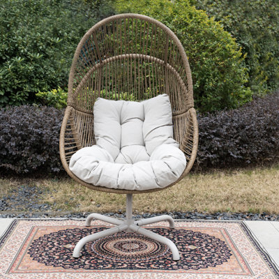 Metal Rocking Chair With Removable Base, Outdoor Indoor Rocker With Detachable Base, Direct Wicker Logo, 34.65" X 37.4" X 59.06", Beach Yellow
