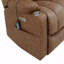 Cuir brun rembourré avec fonction Power Motion avec fonction inclinable avec fonction de levage, de chauffage et de massage