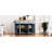 Large Embossed Textured Wheeled Kitchen Storage Island Cart with Rubber Wood Foldable Drop Leaf, Four Closed Storage Doors and Three Drawers, Four Stable Rolling Casters for Kitchen & Dining Room Storage Organization-2142097848