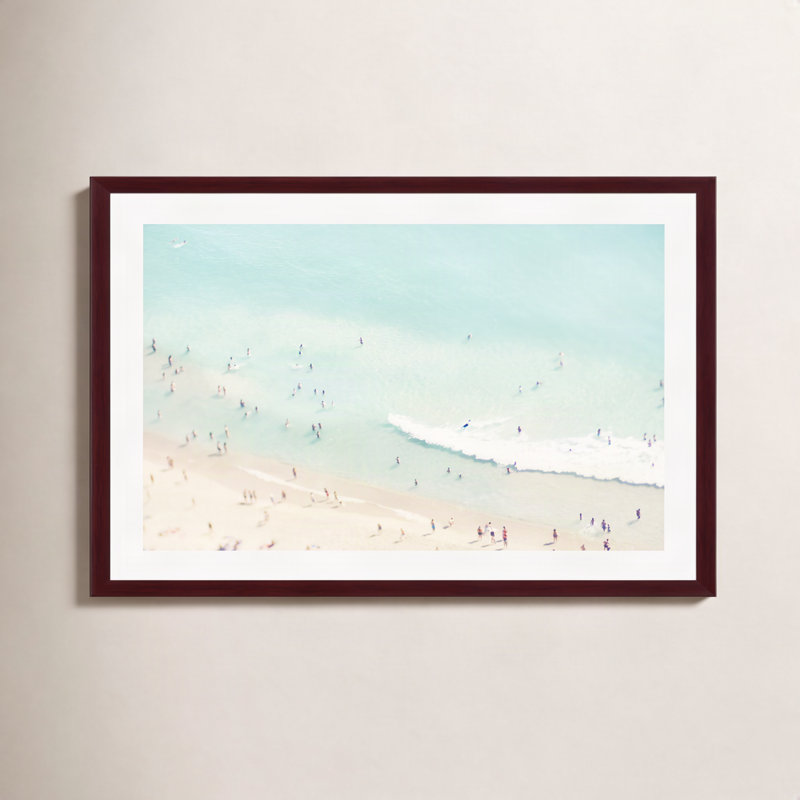 Tully "Beach Summer Love II" Print, 8" H x 12" W x 2" D, Black Floater Framed, No