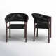 Chakiya Stacking Patio Dining Chair in Eucalyptus Wood with Rope