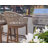 Corrigan Studio Outdoor Rattan Bar Height Stools Set Of 2 Modern Patio Aluminum Wicker Barstools With Wraparound Armrest Back For Kitchen Garden Indoor-550251311