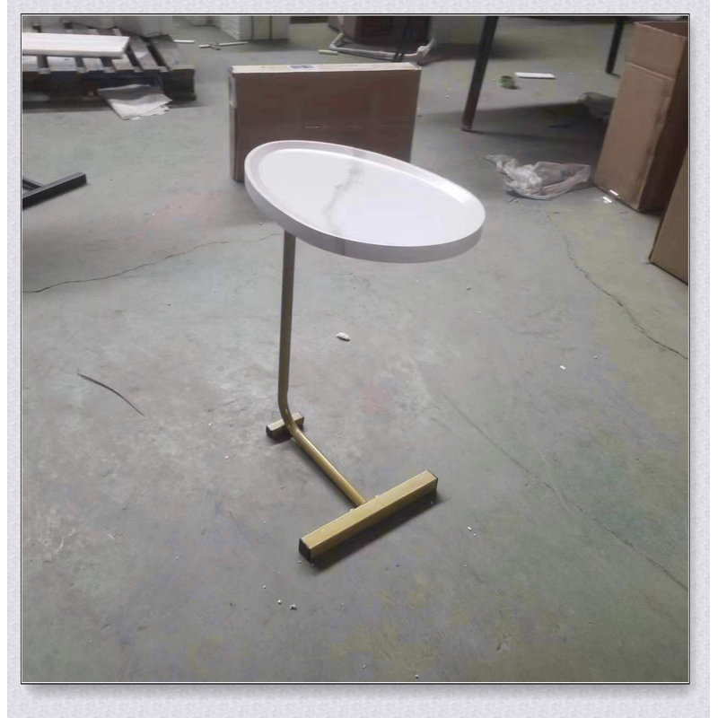 2-pieces C-shaped Side Table, C Shaped End Table, Side Table for Couch and Bed