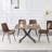5-piece Transitional Style Rectangular Dining Table Set, Expandable Folding Kitchen Table-1931822680-1931822683
