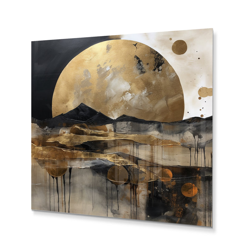 Eimantas Eimantas explorant la lune dorée en évolution III, H 16 po x l 16 po x P 1 po