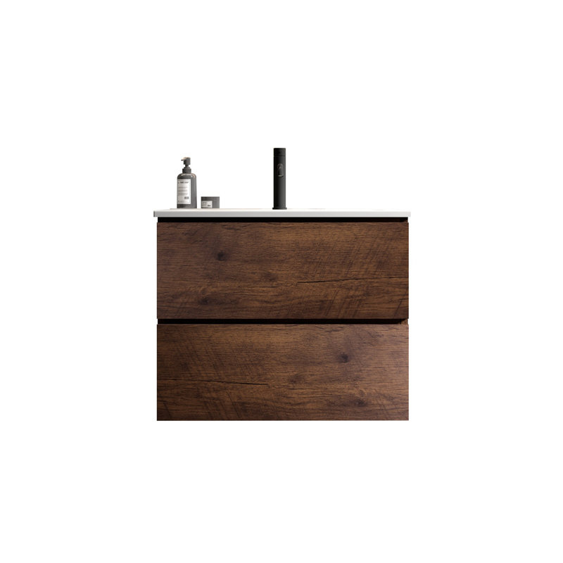 Grand meuble-lavabo flottant avec rangement pour salle de bain moderne