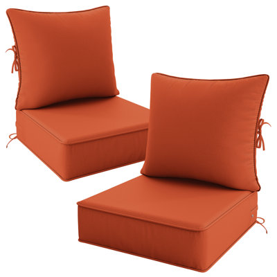 24" X 24" X 6.5" Outdoor Cushion Set Patio Chair Cushions