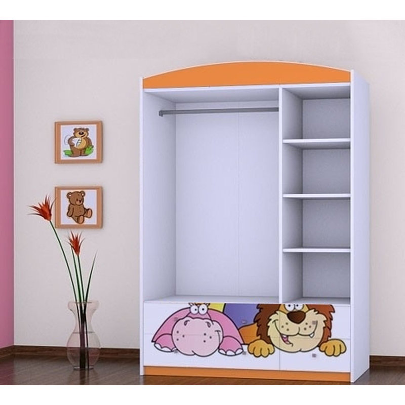 Macaulay 3 Door Wardrobe, Orange