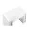 Tabouret de coiffeuse rectangulaire en simili-cristal avec miroir en faux cuir synthétique