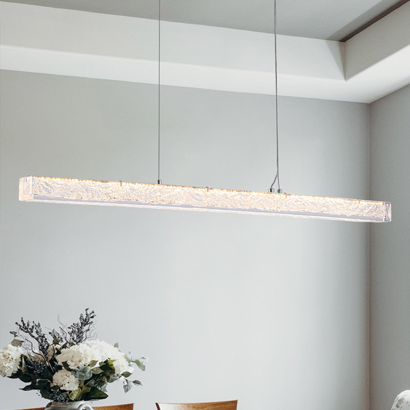 Luminaire suspendu linéaire en cristal