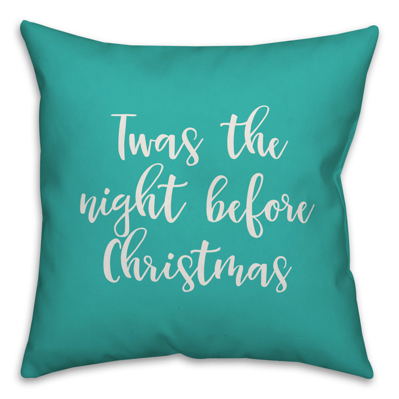  Coussin Twas the Night Avant Noël, Bleu sarcelle, Housse de coussin