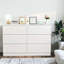 Commode 6 tiroirs, armoire de rangement moderne avec comptoir spacieux et poignées dissimulées pour une utilisation polyvalente à la maison