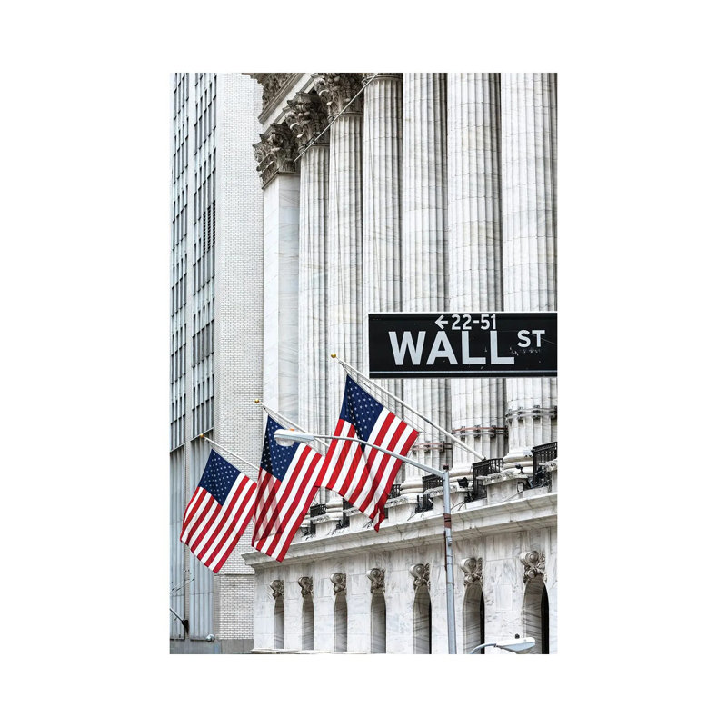 Wall Street par Matteo Colombo - Photographie sur toile tendue, H 40 po x l 26 po x P 1,5 po