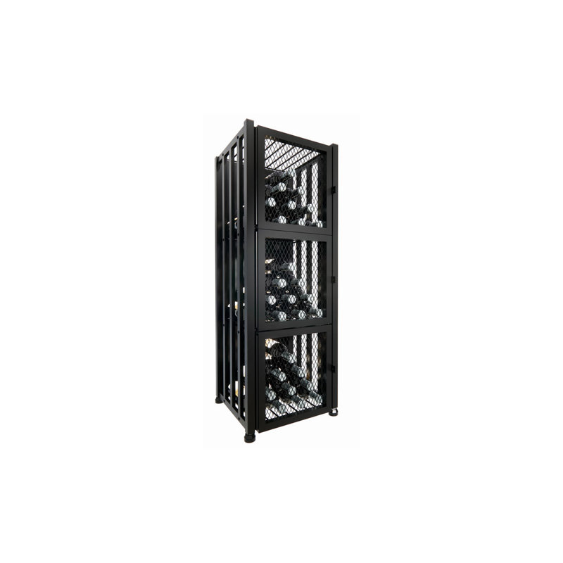 Casier à vin en métal noir mat 48 bouteilles Honya - H 42,25 po x l 15,25 po, H 42,5 po x l 15,25 po x P 15 po