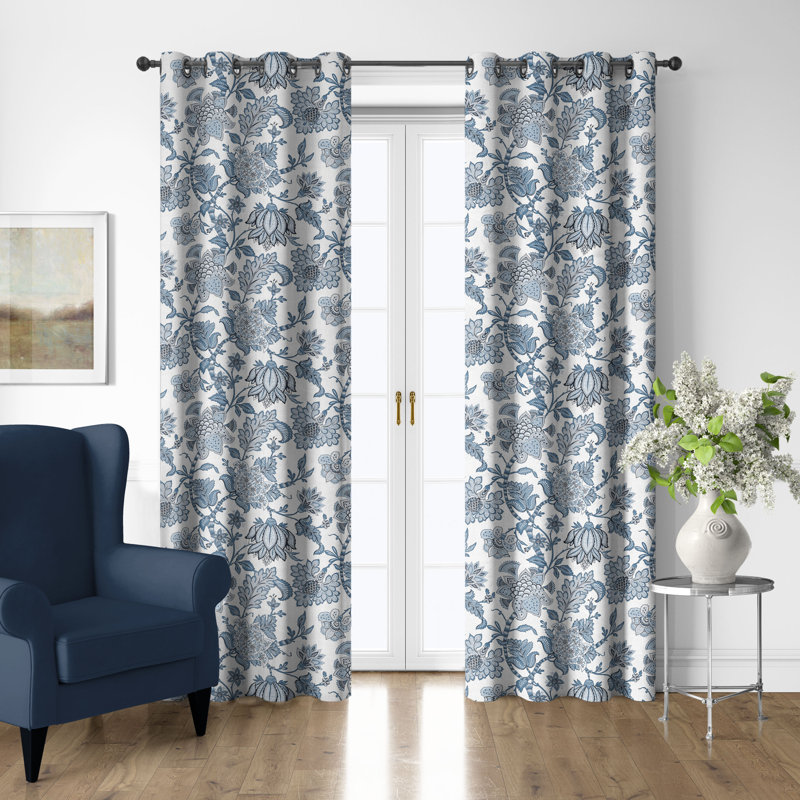 Ensemble de 2 rideaux en coton avec œillets Bronte, L 50 po x L 228 po