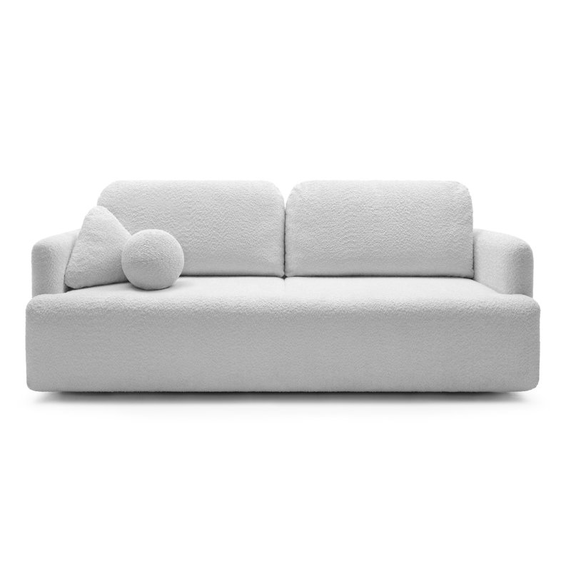 Beilul 3 Seater Fabric Sleeper, Light Grey