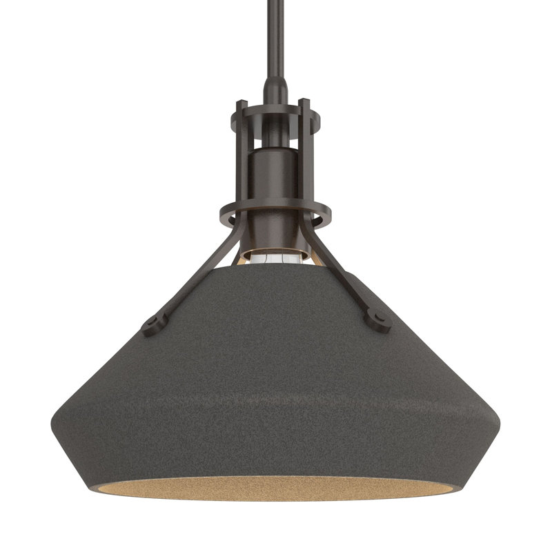Henry with Chamfer Pendant, Oil Rubbed Bronze, Natural Iron