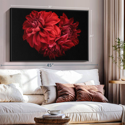 Blooming Red Dahlia Canvas Print