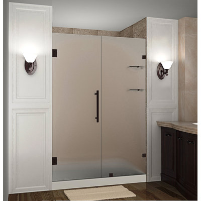 Nautis GS 71.25" - 72.25" x 72" Hinged Frameless Shower Door